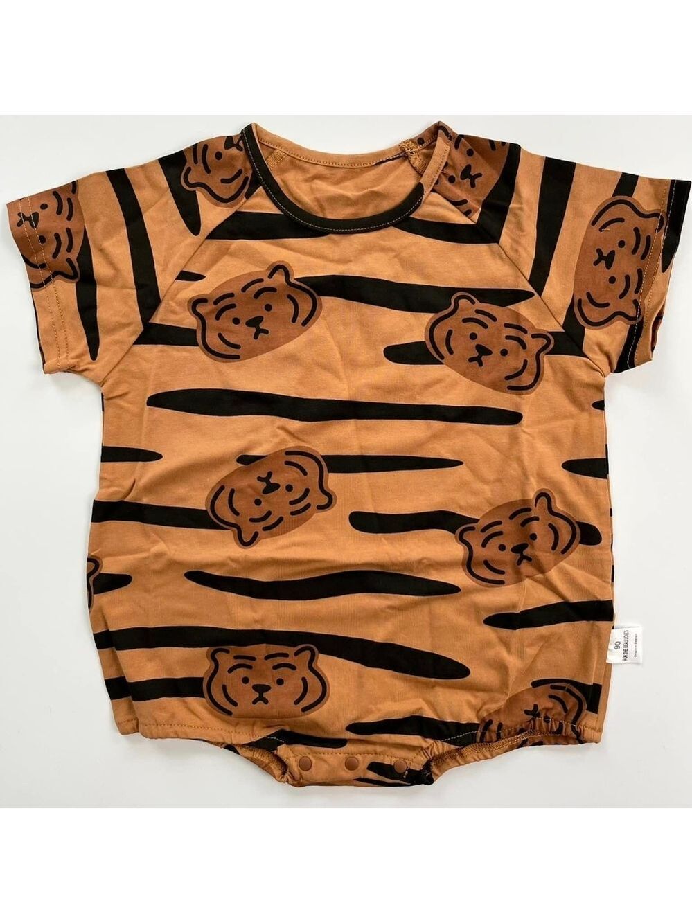 Orange‎ and Black Tiger Striped Kids One Piece